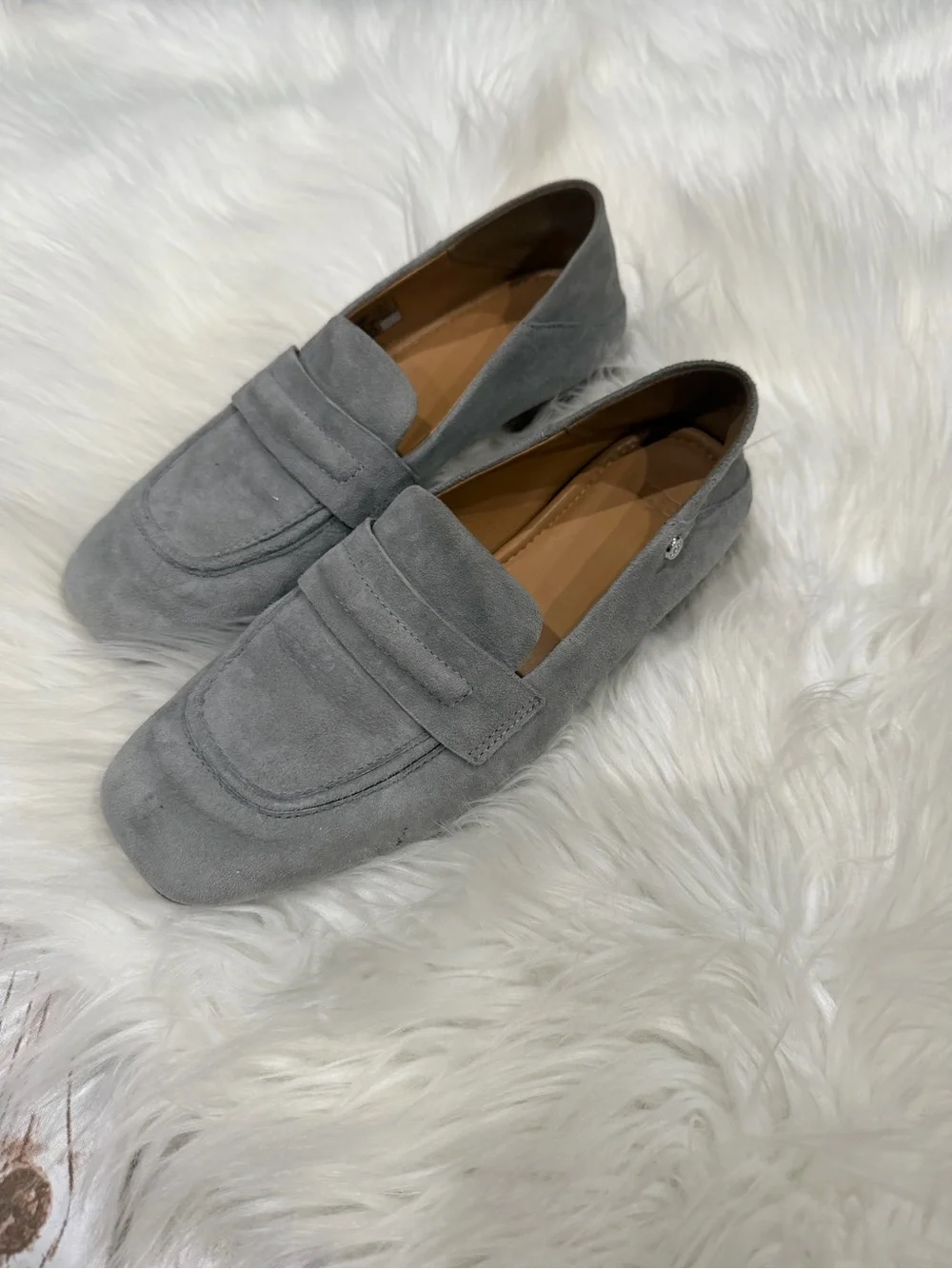 UGG Janaya Suede Leather Loafers Flats Shoes Cobble Gray Size US 7